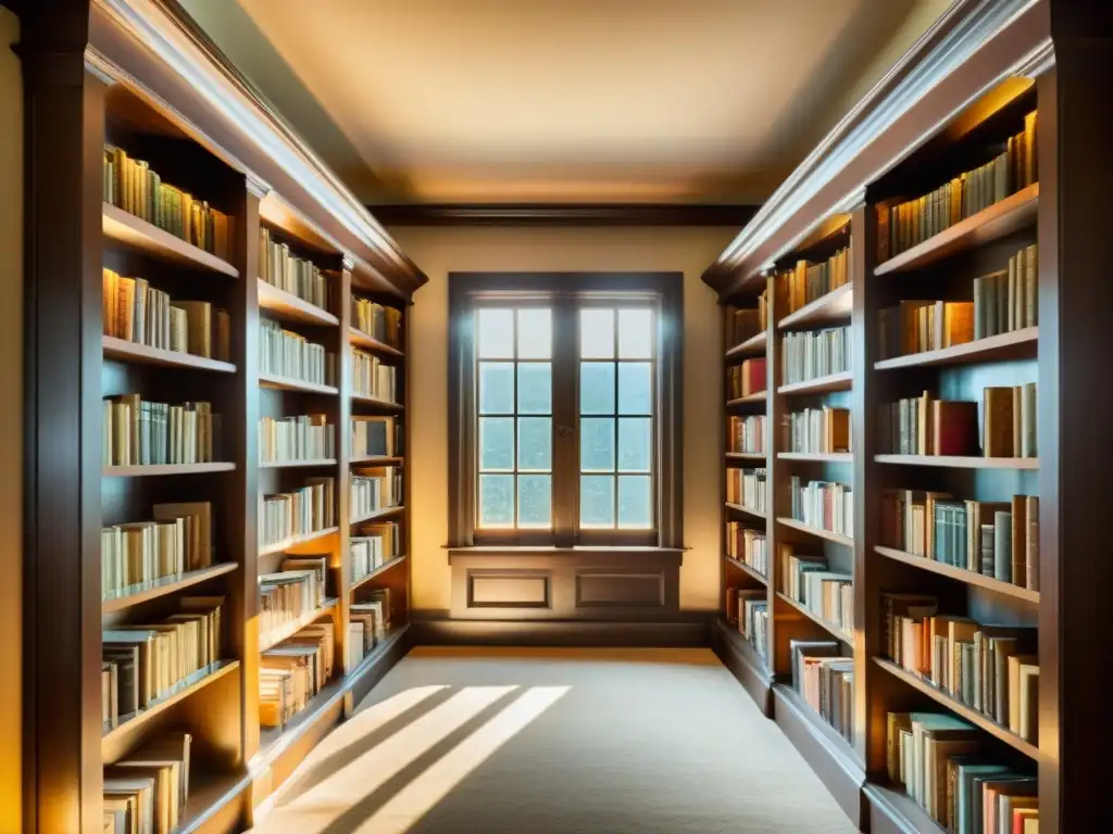 Antigua biblioteca con estanterías de libros electrónicos y antiguos, simbolizando la revolución de la lectura en la era digital