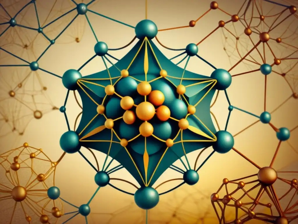 Una ilustración vintage de una compleja red neuronal representa la sofisticada toma de decisiones de la inteligencia artificial