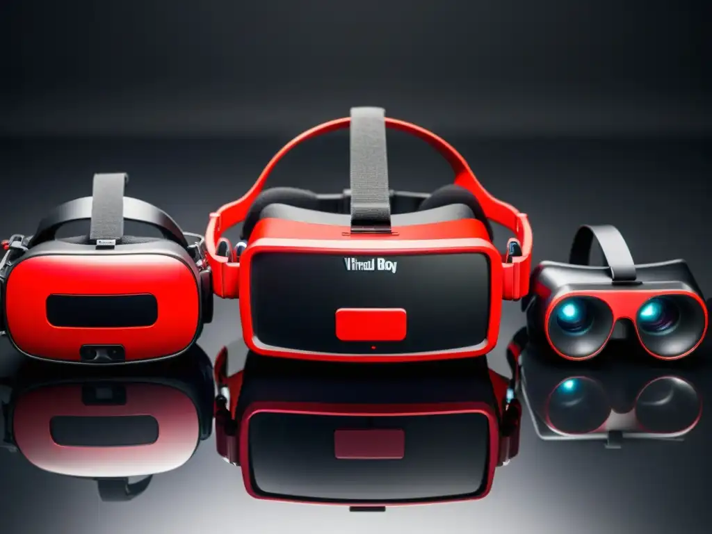 Comparación entre consola vintage Virtual Boy y moderno Oculus Rift, mostrando la evolución de la tecnología de realidad virtual en gaming