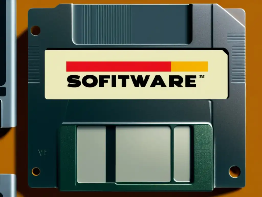 Un disquete vintage con etiqueta desgastada, preservación de software antiguo: Claves históricas