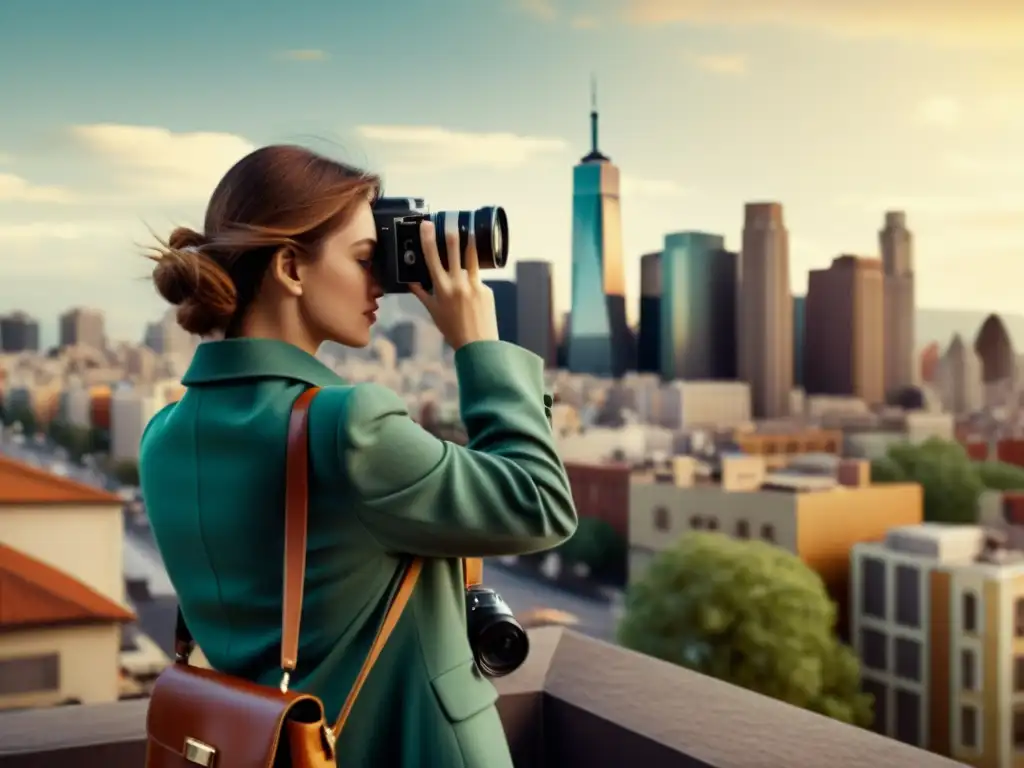 Un fotógrafo captura la evolución del storytelling en tecnología, combinando lo vintage y lo moderno en una ciudad nostálgica y evocadora