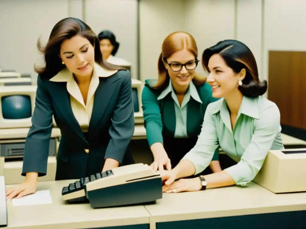 Grupo de mujeres pioneras en diseño de interfaces de usuario en Xerox PARC en la década de 1970, destacando el rol femenino en la industria