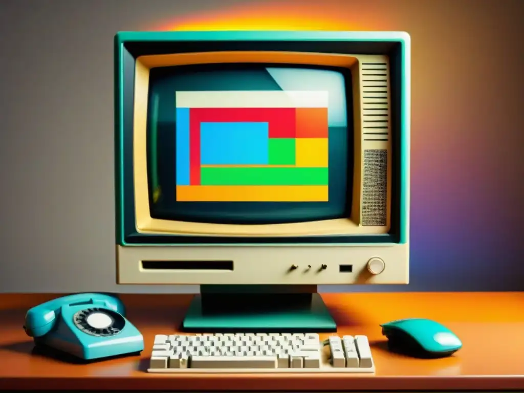 Un monitor vintage muestra un icono de email pixelado