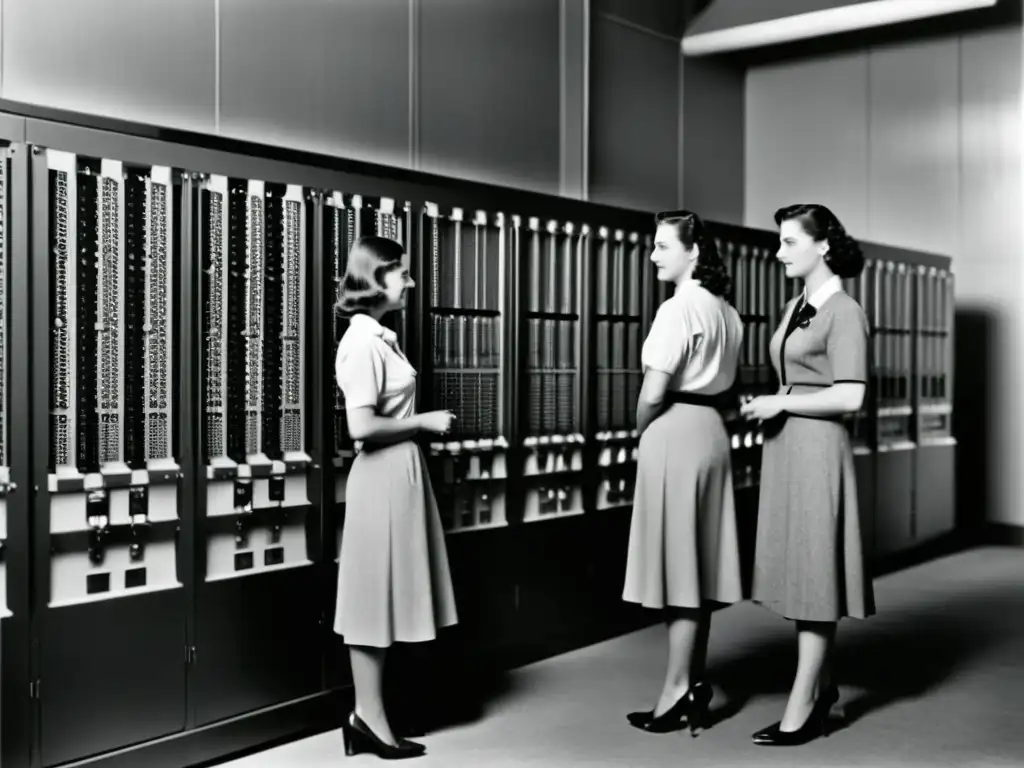 Las mujeres detrás de ENIAC: Pioneras de la computación, su espíritu pionero se refleja en esta poderosa imagen en blanco y negro